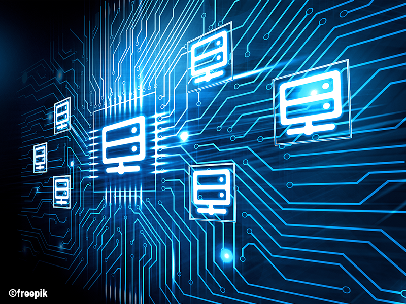 Linien verbinden Computer