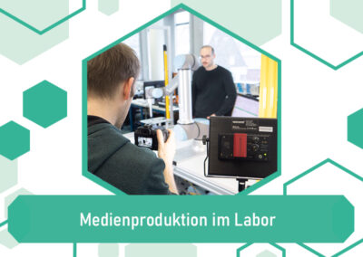 Medienproduktion im Labor: Behind the Scenes beim Videodreh zum cobotbasierten Entgraten